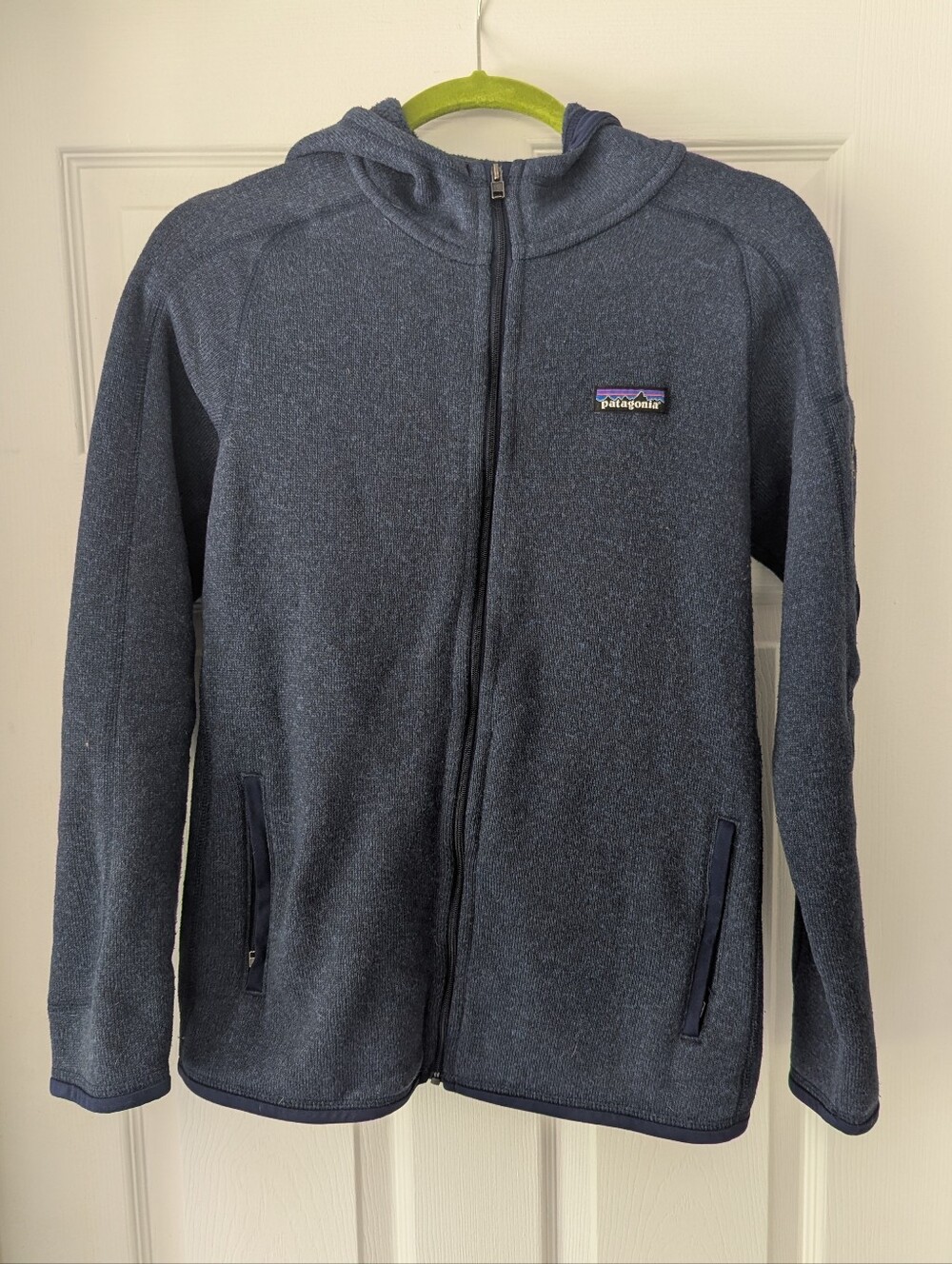 Patagonia Women's Navy Hooded Full-Zip Fleece Jacket, Better Sweater